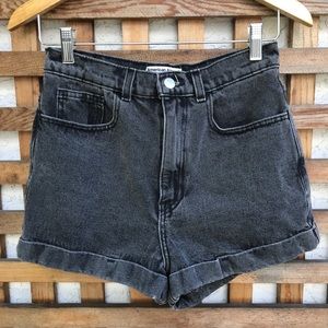 American Apparel High Rise Denim Shorts